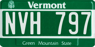 VT license plate NVH797