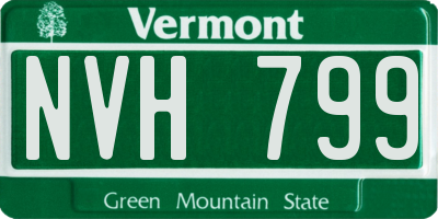 VT license plate NVH799