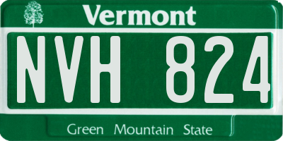 VT license plate NVH824