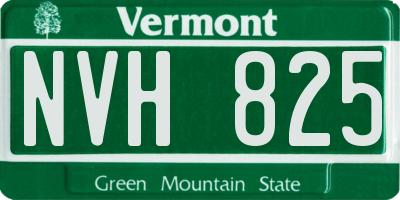 VT license plate NVH825