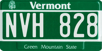 VT license plate NVH828