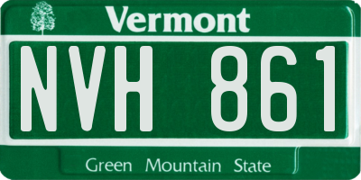 VT license plate NVH861