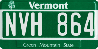 VT license plate NVH864