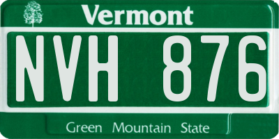 VT license plate NVH876