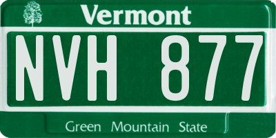 VT license plate NVH877