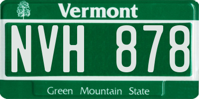 VT license plate NVH878