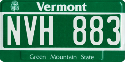 VT license plate NVH883