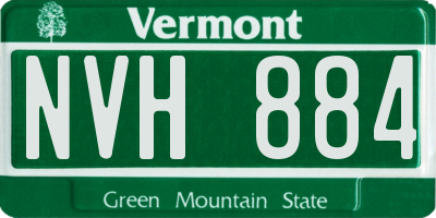VT license plate NVH884