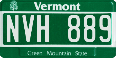 VT license plate NVH889