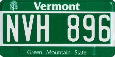 VT license plate NVH896