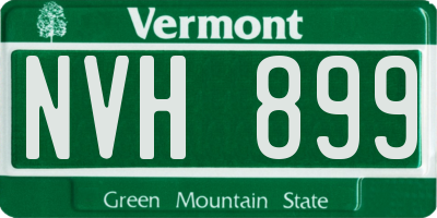 VT license plate NVH899