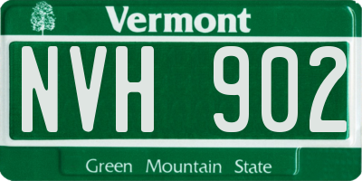 VT license plate NVH902