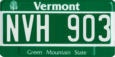 VT license plate NVH903