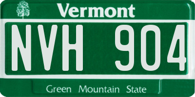 VT license plate NVH904