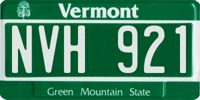 VT license plate NVH921