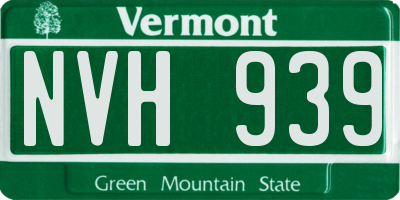 VT license plate NVH939