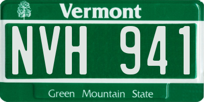 VT license plate NVH941