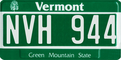 VT license plate NVH944