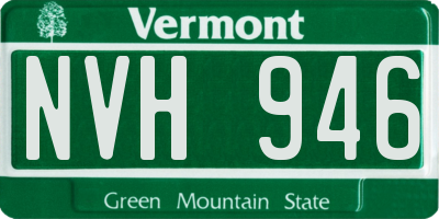 VT license plate NVH946