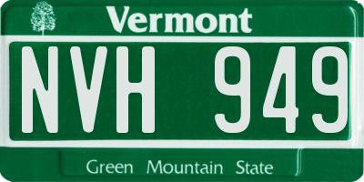 VT license plate NVH949