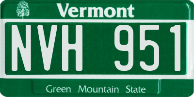VT license plate NVH951