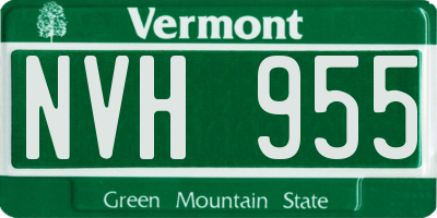 VT license plate NVH955