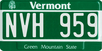 VT license plate NVH959