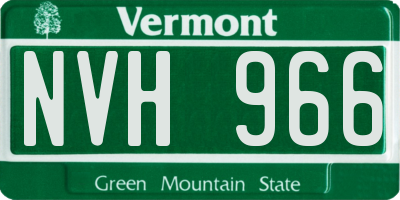 VT license plate NVH966