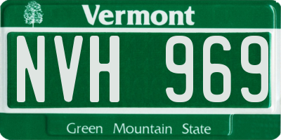 VT license plate NVH969