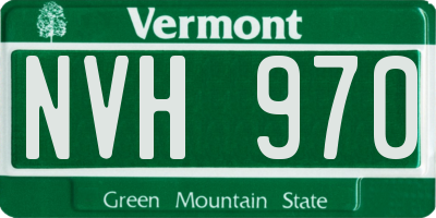 VT license plate NVH970