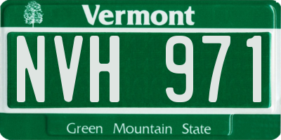 VT license plate NVH971
