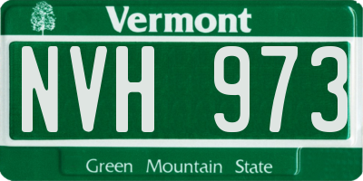 VT license plate NVH973