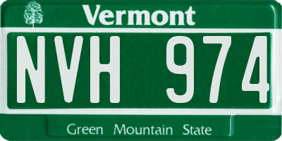 VT license plate NVH974