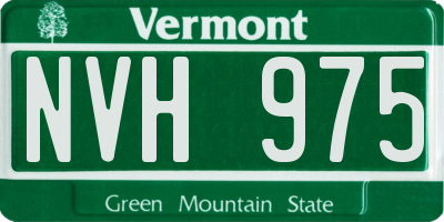 VT license plate NVH975