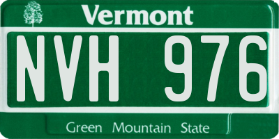 VT license plate NVH976