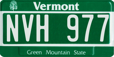 VT license plate NVH977