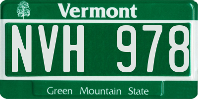 VT license plate NVH978
