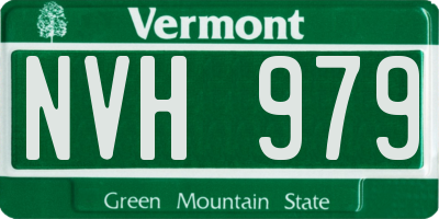 VT license plate NVH979