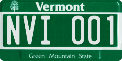 VT license plate NVI001