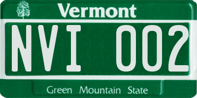 VT license plate NVI002