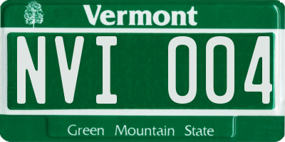 VT license plate NVI004