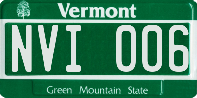 VT license plate NVI006