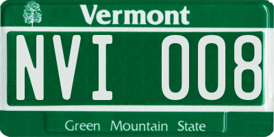 VT license plate NVI008