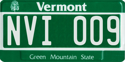 VT license plate NVI009