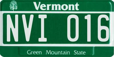 VT license plate NVI016