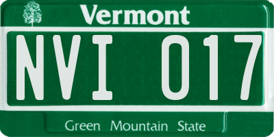 VT license plate NVI017