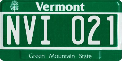 VT license plate NVI021