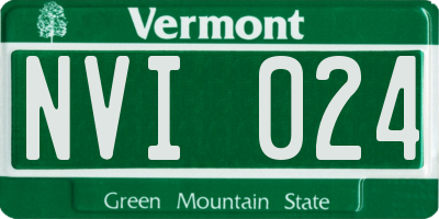 VT license plate NVI024