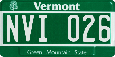 VT license plate NVI026