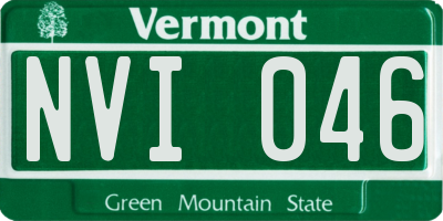 VT license plate NVI046
